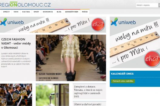 Portál REGIONOLOMOUC.CZ používá CMS UNIWEBSET